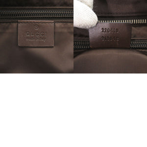 美品 グッチ ディアマンテ シェリーライン 270410 ナイロン レザー ブラウン ショルダーバッグ 0943【中古】GUCCI