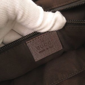 グッチ 256100 GGキャンバス レザー ベージュ ブラウン ショルダーバッグ 1072【中古】GUCCI