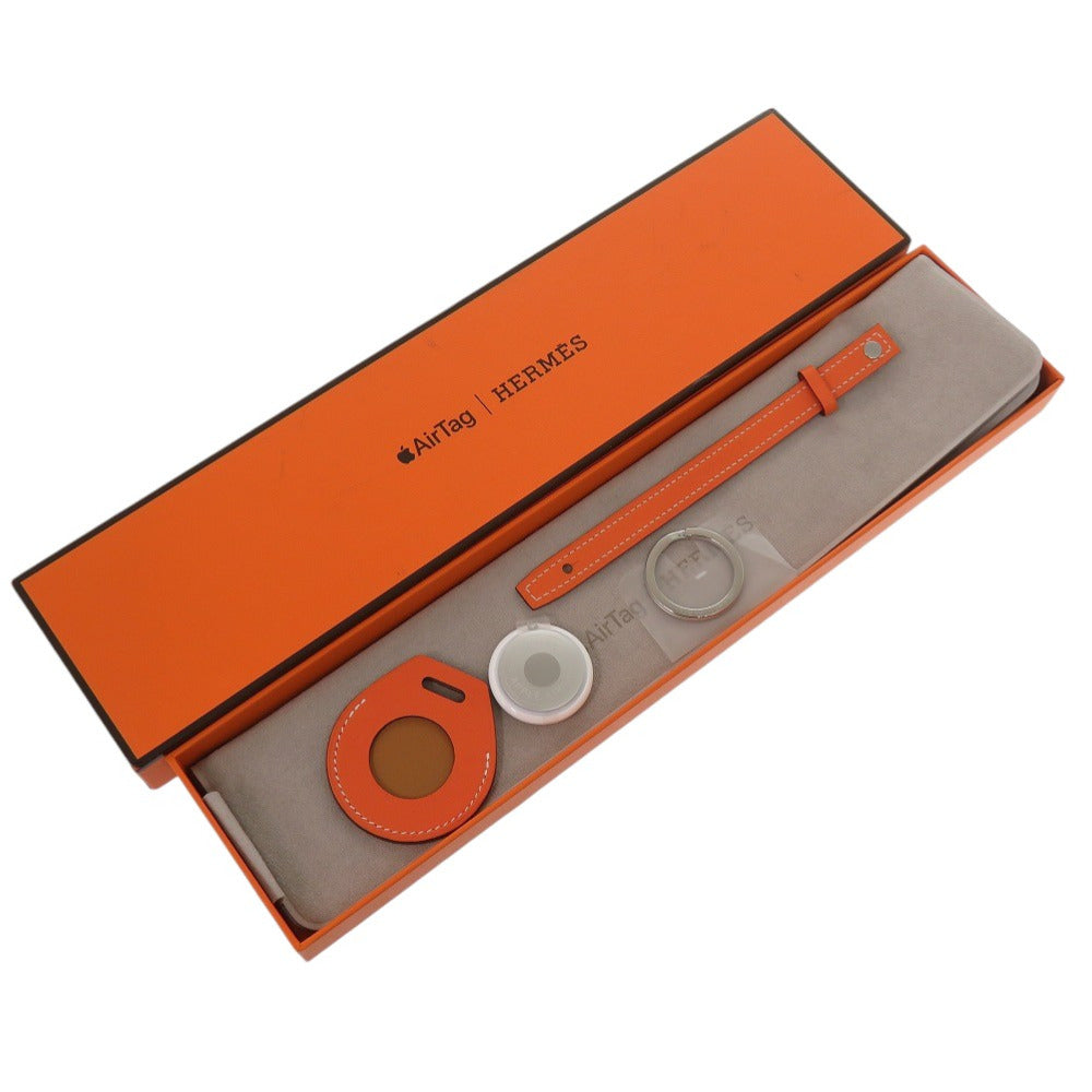 未使用 エルメス エアタグ  AirTag アップル ヴォースイフト オレンジ Z刻印(2021年製) キーホルダー バッグチャーム 1241 【中古】 HERMES  Apple