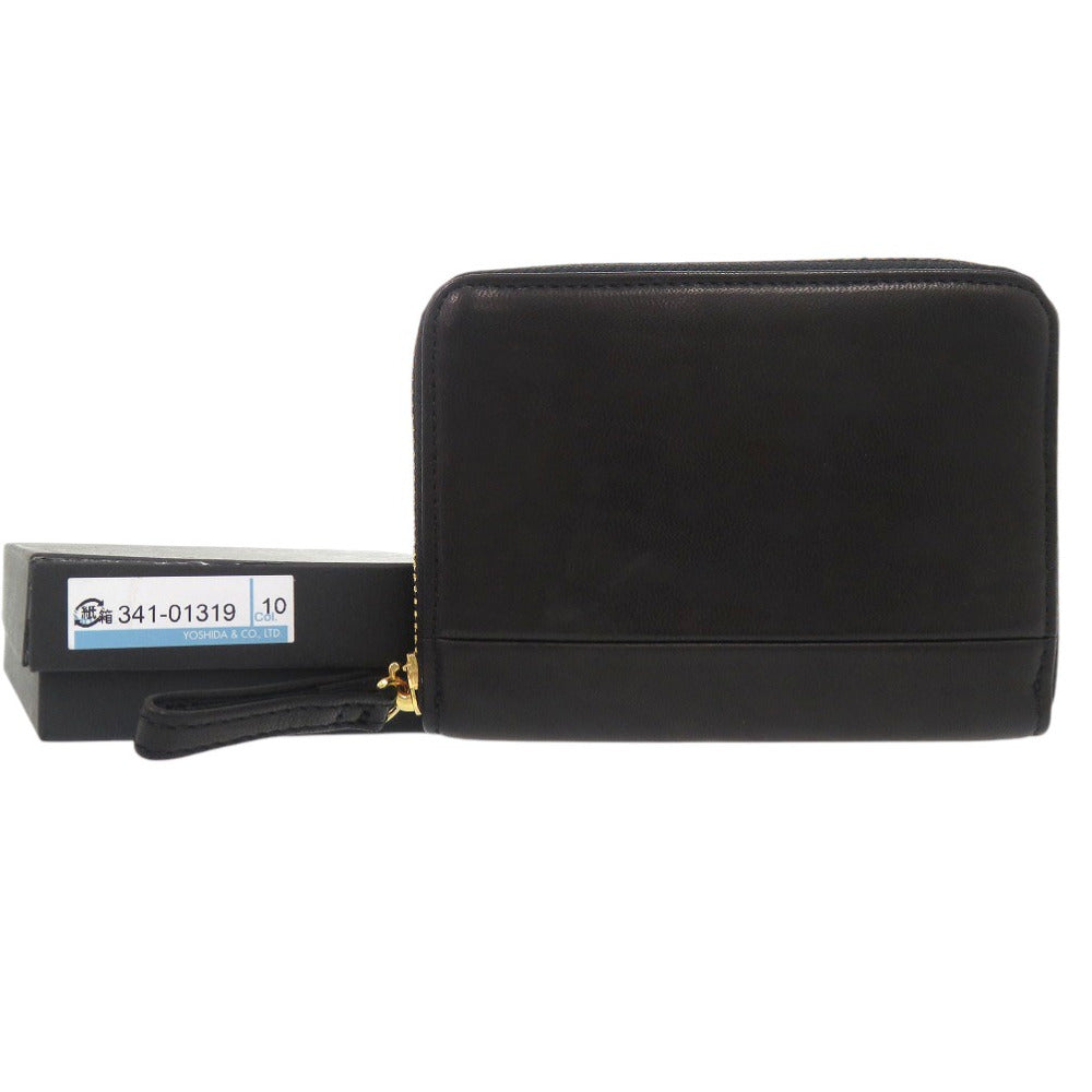 新品同様 吉田カバン ポーター PORTER ラウンドファスナー 二つ折り財布 レザーブラック 1259【中古】YOSHIDA & CO., LTD.