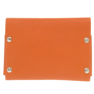 美品 エルメス エテュイカルトGM エヴリン トリヨンクレマンス オレンジ □O刻印(2011年製) シルバー金具 トランプケース 1264【中古】HERMES