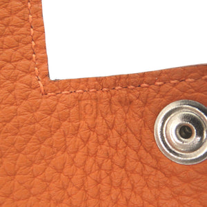 美品 エルメス エテュイカルトGM エヴリン トリヨンクレマンス オレンジ □O刻印(2011年製) シルバー金具 トランプケース 1264【中古】HERMES