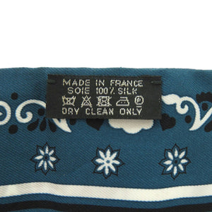 美品 エルメス ツイリー Peuple du Vent 風の民 シルク ブルー スカーフ 青 1290【中古】HERMES