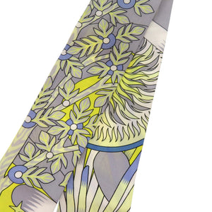 美品 エルメス ツイリー ペガサスの源泉 La Source de Pegase シルク イエロー 黄 スカーフ 1293【中古】HERMES