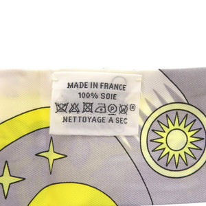 美品 エルメス ツイリー ペガサスの源泉 La Source de Pegase シルク イエロー 黄 スカーフ 1293【中古】HERMES