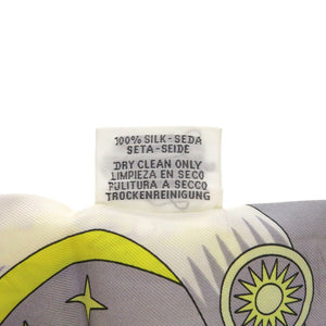 美品 エルメス ツイリー ペガサスの源泉 La Source de Pegase シルク イエロー 黄 スカーフ 1293【中古】HERMES