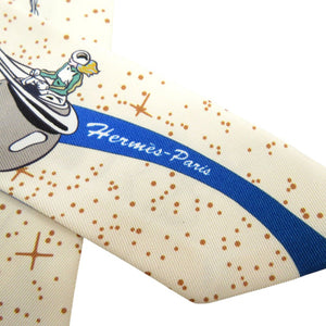 美品 エルメス スペースダービー Space Derby ツイリー スカーフ シルク マルチカラー 1315【中古】HERMES