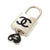 美品 シャネル カデナ 南京錠 ココマーク 07P ハート シルバー ブラック 1358 【中古】 CHANEL