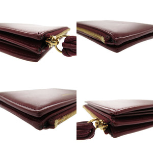 新品同様 ジルサンダー ミニフレンチウォレット TANGLE レザー GARNET RED ボルドー ワイン色  二つ折り財布 1377【中古】JIL SANDER