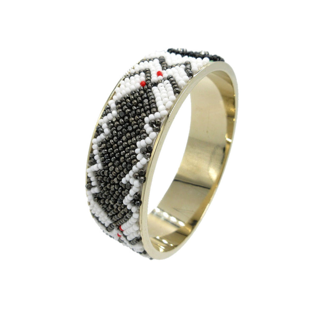 美品 エトロ バングル メタル/ラインストーン/ビーズ ゴールド 1387【中古】ETRO