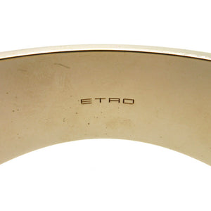 美品 エトロ バングル メタル/ラインストーン/ビーズ ゴールド 1387【中古】ETRO