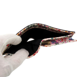 新品同様 エトロ クロコ型押し 二つ折り財布 レザー ペイズリー レザー ベージュ 1391【中古】ETRO