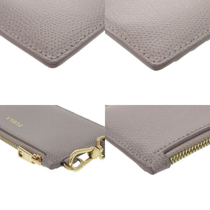 新品同様 フルラ レザー グレー ゴールド金具 コインケース カードケース 1395 【中古】 Furla