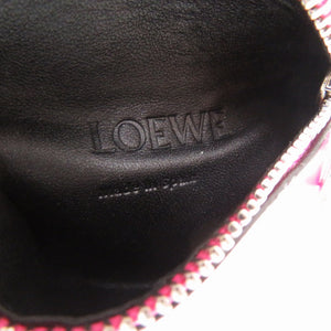 未使用 ロエベ レザー ピンク コインケース アンクルポーチ 財布 1448 【中古】 LOEWE