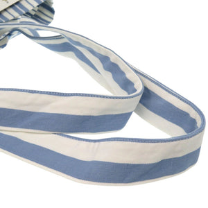 未使用品 メゾンキツネ トートバッグ IU05167WW2002 S422 ブルーストライプ コットン ブルー ホワイト 1457【中古】MAISON KITSUNE