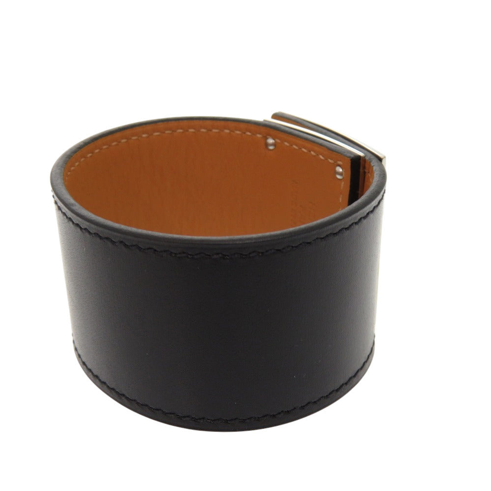 美品 エルメス ケリードッグ ボックスカーフ ブラック シルバー金具 D刻印(2019年製) ブレスレット 1496 【中古】 HERMES