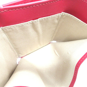 新品同様 クロエ クロエシー コンパクトウォレット 三つ折り財布 レザー/カーフレザー クリムゾンピンク 1533【中古】Chloe