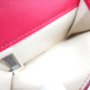 新品同様 クロエ クロエシー コンパクトウォレット 三つ折り財布 レザー/カーフレザー クリムゾンピンク 1533【中古】Chloe