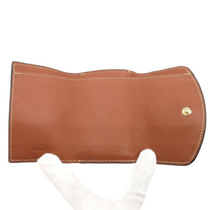 新品同様 クロエ クロエシー コンパクトウォレット 三つ折り財布 レザー/カーフレザー ラスティピンク ホワイト 1535【中古】Chloe