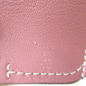 新品同様 クロエ クロエシー コンパクトウォレット 三つ折り財布 レザー/カーフレザー ラスティピンク ホワイト 1535【中古】Chloe