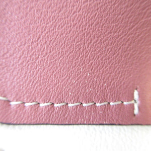 新品同様 クロエ クロエシー コンパクトウォレット 三つ折り財布 レザー/カーフレザー ラスティピンク ホワイト 1535【中古】Chloe