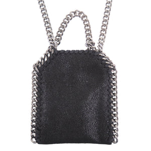 新品同様 ステラマッカートニー ファラベラ マイクロサイズ ポリエステル ブラック ショルダーバッグ 黒 1553【中古】Stella McCartney