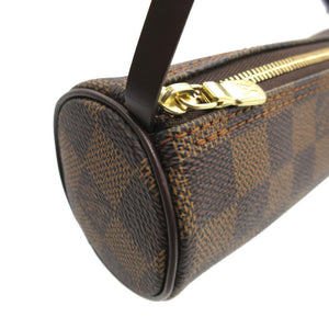 新品同様 ルイヴィトン ダミエ パピヨン ブラウン 茶 ポーチ 1590【中古】LOUIS VUITTON