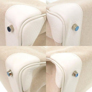 エルメス バーキン35 トワルアッシュ トリヨンクレマンス ホワイト シルバー金具 □J刻印 ハンドバッグ 白 1611 【中古】 HERMES