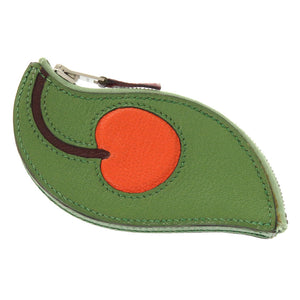 新品同様 エルメス トゥッティ フルッティ チェリー クシュベル グリーン オレンジ □E刻印 コインケース 小銭入れ 緑 1622 【中古】 HERMES