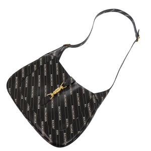 新品同様 グッチ ジャッキー1961 ザハッカープロジェクト バレンシアガコラボ 636712 レザー ブラック ショルダーバッグ 黒 1707【中古】GUCCI