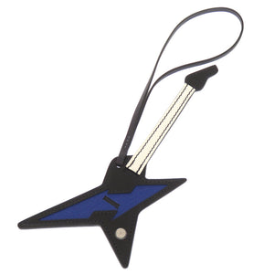 未使用 エルメス ロック ギター ヴォータデラクト シェーブルシャムキア ブルーロワイヤル ブラック B刻印(2023年製) バッグチャーム 1716 【中古】 HERMES