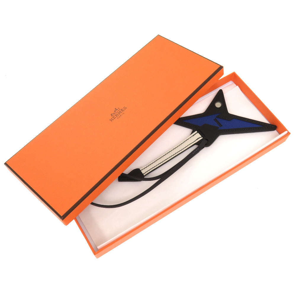 未使用 エルメス ロック ギター ヴォータデラクト シェーブルシャムキア ブルーロワイヤル ブラック B刻印(2023年製) バッグチャーム 1716 【中古】 HERMES