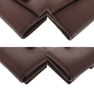 美品 サルヴァトーレフェラガモ ヴァラリボン レザー ボルドー 二つ折り財布 1726【中古】Salvatore Ferragamo