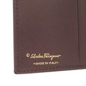 美品 サルヴァトーレフェラガモ ヴァラリボン レザー ボルドー 二つ折り財布 1726【中古】Salvatore Ferragamo