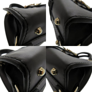 グッチ ホースビットハーフムーン 2wayチェーンショルダー レザー ブラック トートバッグ 1730【中古】GUCCI