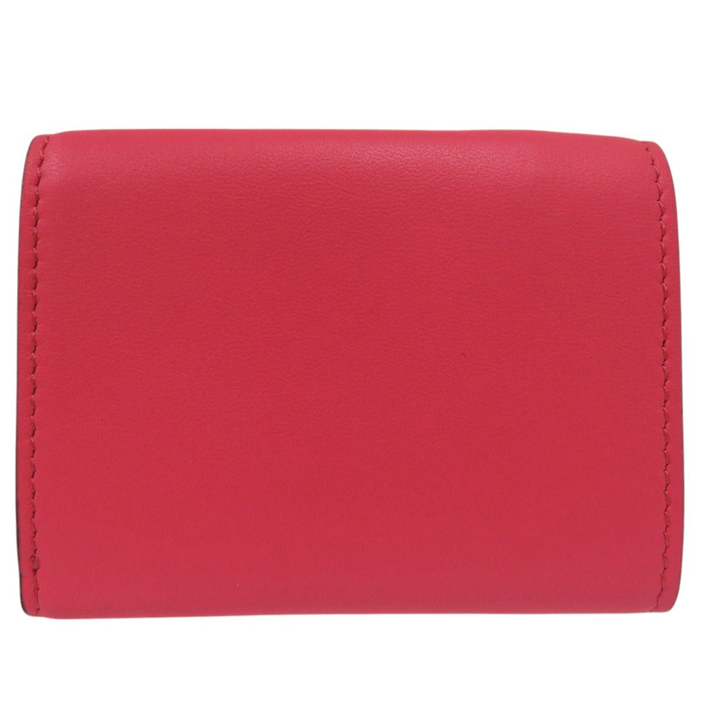 美品 フェンディ バゲット マイクロ 三つ折り財布 8M0395 レザー ピンク 1780【中古】FENDI
