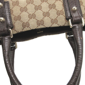 美品 グッチ 137475 シェリー GGキャンバス レザー ベージュ ブラウン 茶 ハンドバッグ 1789【中古】GUCCI