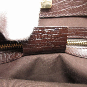 美品 グッチ 137475 シェリー GGキャンバス レザー ベージュ ブラウン 茶 ハンドバッグ 1789【中古】GUCCI