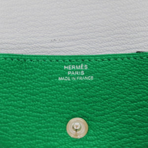 美品 エルメス ルヴァンキャトル シェーブル ミント Z刻印 1921 緑 コインケース【中古】HERMES