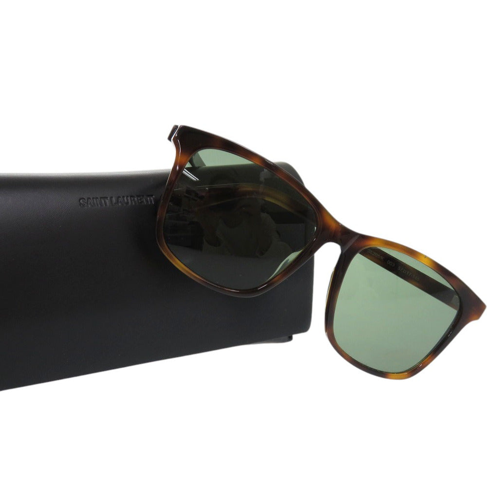 美品 サンローランパリ ウェリントン セルフレーム SL205 K 003 サングラス プラスチック ブラウン 1923【中古】SAINT LAURENT PARIS