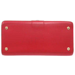 美品 デルボー ブリヨンMM レザー リップスティック レッド ゴールド金具 2WAY ハンドバッグ 赤 1937 【中古】 DELVAUX