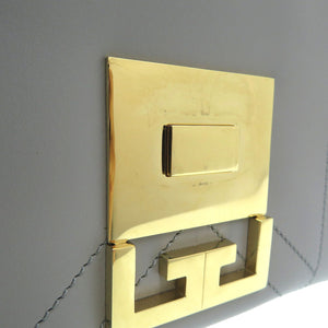 新品同様 ジバンシィ エデンスモール レザー グレー 灰色 ハンドバッグ 1974【中古】GIVENCHY