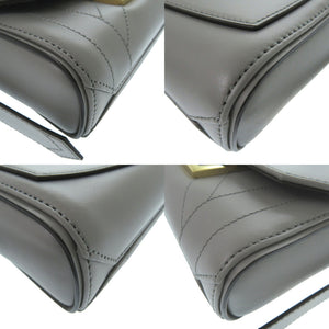 新品同様 ジバンシィ エデンスモール レザー グレー 灰色 ハンドバッグ 1974【中古】GIVENCHY