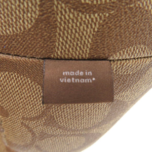 新品同様 コーチ シグネチャー ぬいぐるみ テディベア コーティングキャンバス E2148-75528 レザー カーキ 2152【中古】COACH