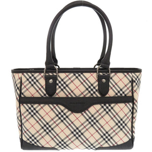 美品 バーバリー ノバチェック キャンバス/レザー ベージュ ハンドバッグ 2176【中古】BURBERRY