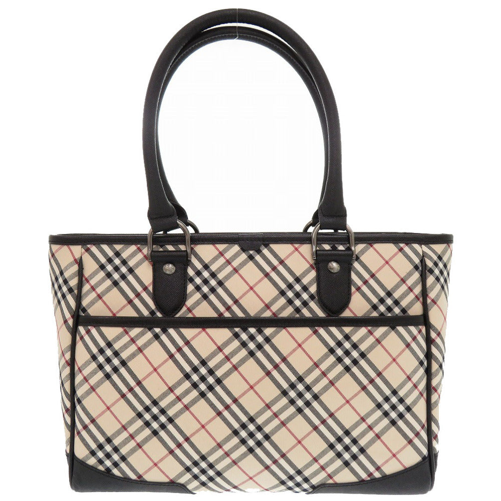 美品 バーバリー ノバチェック キャンバス/レザー ベージュ ハンドバッグ 2176【中古】BURBERRY