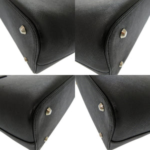 新品同様 バーバリー レザー ブラック ノバチェック 黒色 ハンドバッグ 2291【中古】BURBERRY