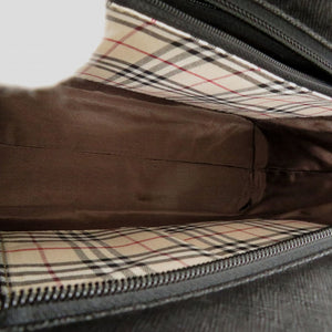 新品同様 バーバリー レザー ブラック ノバチェック 黒色 ハンドバッグ 2291【中古】BURBERRY