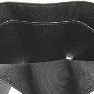 未使用 プラダ 1MH042 コンパクトウォレット サフィアーノレザー ブラック 黒 3つ折り財布 財布 2299【中古】PRADA