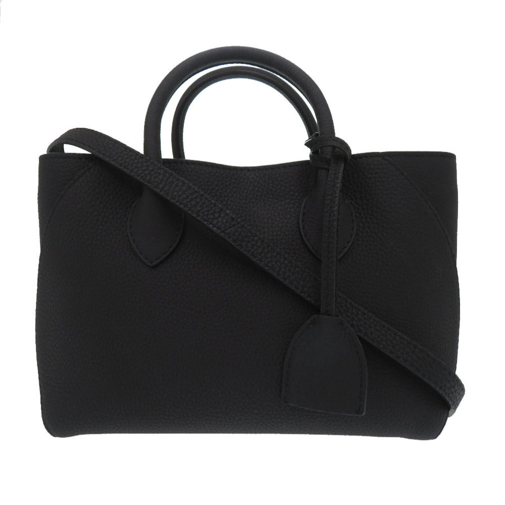 未使用 ボナベンチュラ ミア22 MIA22 レザー ブラック シルバー ショルダーバッグ 黒 2372【中古】BONAVENTURA